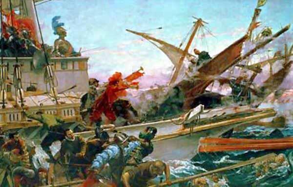 Juan Luna The Battle of Lepanto Norge oil painting art